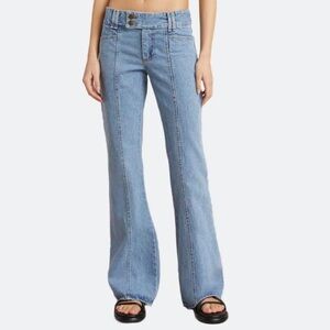 Bec + Bridge Cleo Low Rise Flare Pants in Denim